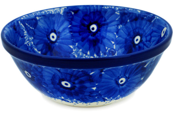 Polish Pottery Cereal Bowl Moody Blue UNIKAT