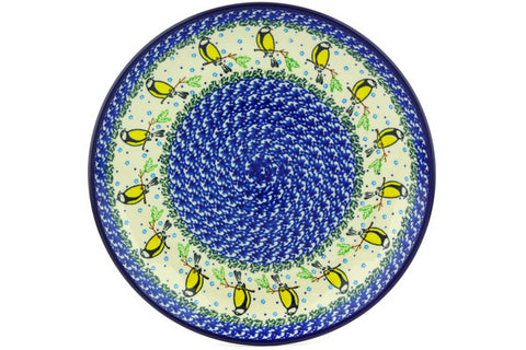 Polish Pottery 10½-inch Dinner Plate Happy Goldfinch