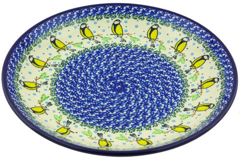 Polish Pottery 10½-inch Dinner Plate Happy Goldfinch