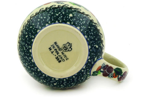 Polish Pottery 16 oz Bubble Mug Berry Garland