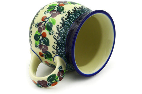 Polish Pottery 16 oz Bubble Mug Berry Garland
