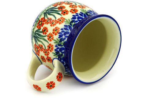 Polish Pottery 16 oz Bubble Mug April Showers