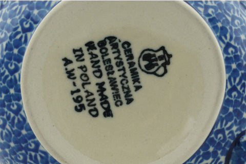 Polish Pottery 17 oz Mug Blue Forget-Me-Nots