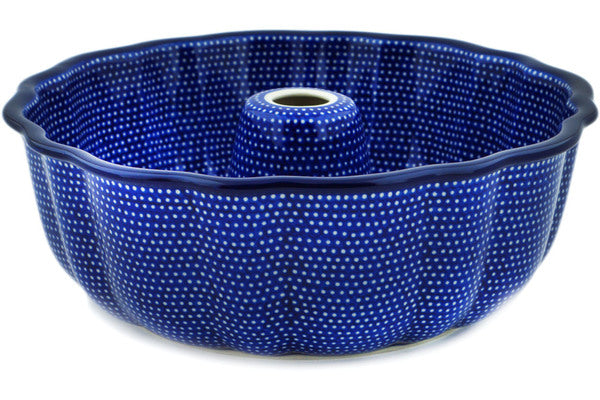 Polish Pottery 10" Cake Mould Starry Night UNIKAT