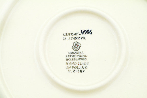 Polish Pottery 10½-inch Dinner Plate Bird Prince And Princess UNIKAT