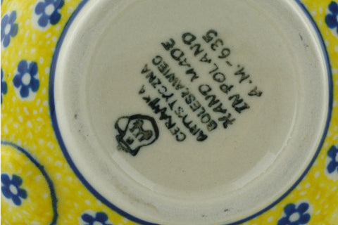 Polish Pottery 16 oz Bubble Mug Sunburst Daisies