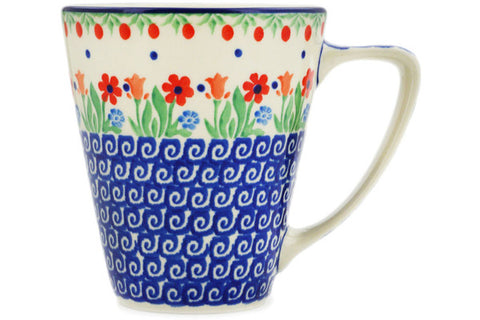 Polish Pottery 16 oz Mug Babcia's Garden