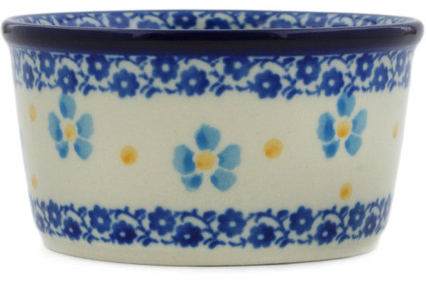Polish Pottery Small Ramekin Bowl Blue Dreams