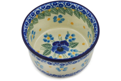 Polish Pottery Small Ramekin Bowl Blue Dreams