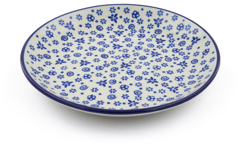 Polish Pottery Dessert Plate Blue Confetti