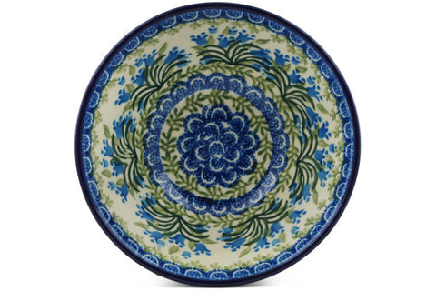 Polish Pottery Cereal Bowl Feathery Bluebells
