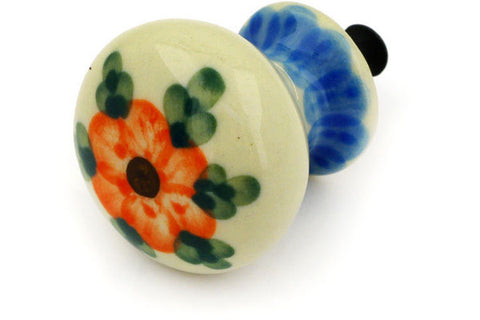 Polish Pottery Drawer knob 1-3/8 inch Cherry Blossoms