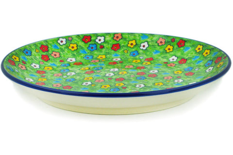 Polish Pottery 10½-inch Dinner Plate Whimsical Garden UNIKAT