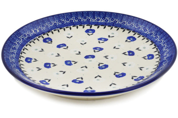 Polish Pottery 10½-inch Dinner Plate Poppies In The Snow