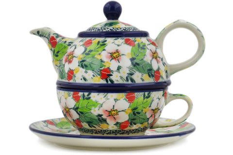 Polish Pottery 22 oz Tea Set for One Country Boutique UNIKAT