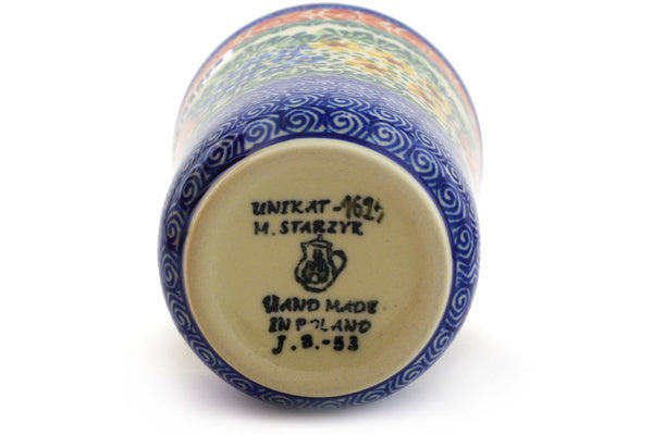 Polish Pottery 15 oz Tumbler Perennial Border UNIKAT