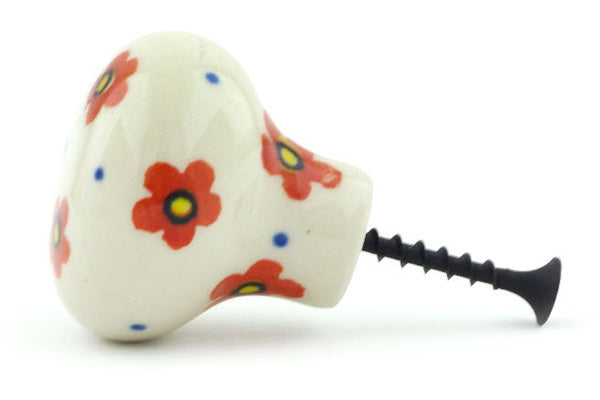 Polish Pottery Drawer knob 1-1/2 inch Flower Shower