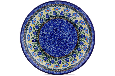 Polish Pottery 10½-inch Dinner Plate Blue Forget-Me-Nots