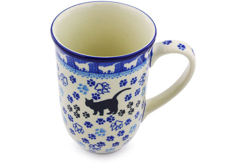 Polish Pottery 19 oz Mug Boo Boo Kitty Paws