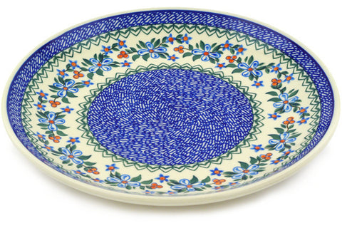 Polish Pottery 10½-inch Dinner Plate Azure Blooms