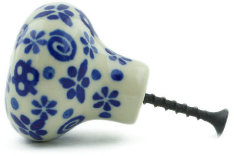 Polish Pottery Drawer knob 1-1/2 inch Blue Confetti