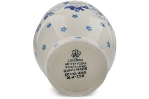 Polish Pottery 12 oz Honey Jar Blue Spring