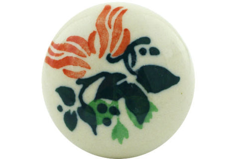 Polish Pottery Drawer knob 1-1/2 inch Hanging Flowers