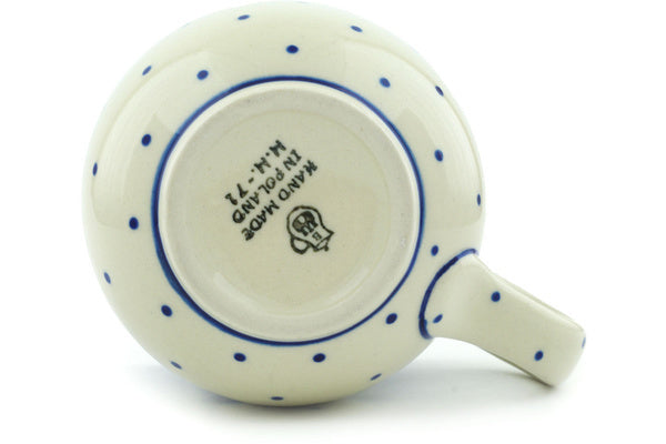 Polish Pottery 16 oz Bubble Mug Blue Zinnia