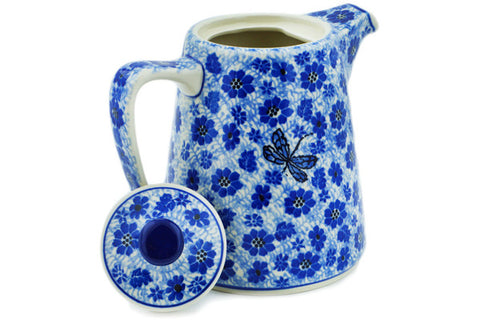 Polish Pottery 37 oz Tea or Coffee Pot Misty Dragonfly