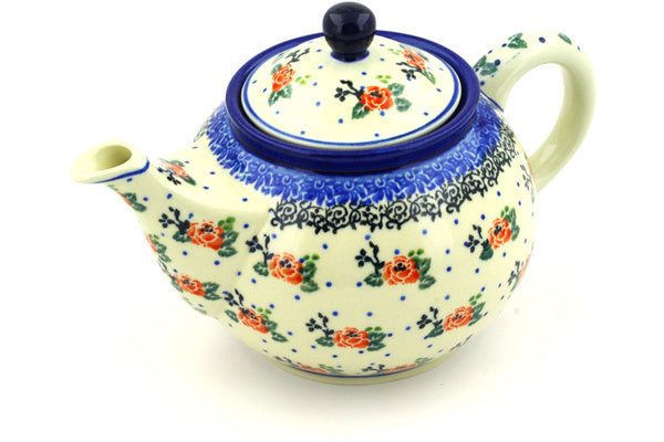 Polish Pottery 3½ cups Tea or Coffee Pot Pasadena Delight