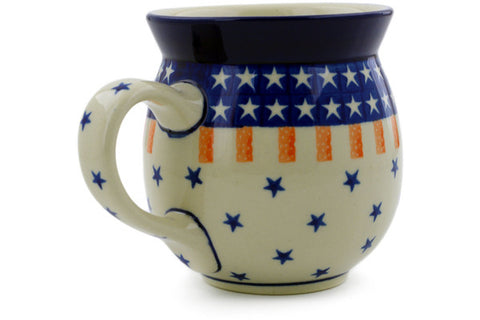 Polish Pottery 16 oz Bubble Mug Classic Americana