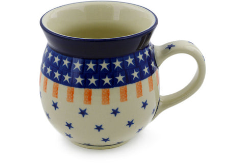 Polish Pottery 16 oz Bubble Mug Classic Americana