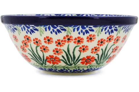 Polish Pottery Cereal Bowl April Showers