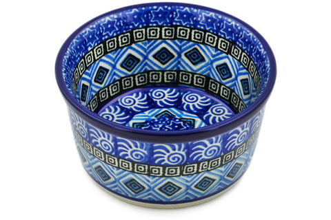 Polish Pottery Small Ramekin Bowl Aztec Sky