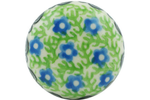 Polish Pottery Drawer knob 1-3/8 inch Exotic Wreath