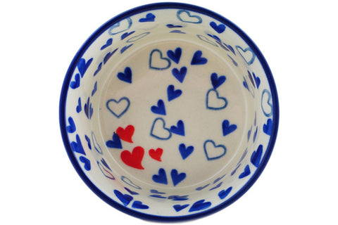 Polish Pottery Small Ramekin Bowl Heart Full