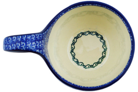 Polish Pottery 16 oz Bowl with Loop Handle Tulip Fever