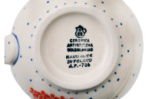 Polish Pottery 12oz Bubble Mug Bird Princess