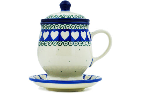 Polish Pottery 10 oz Brewing Mug Light Hearted