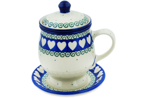 Polish Pottery 10 oz Brewing Mug Light Hearted