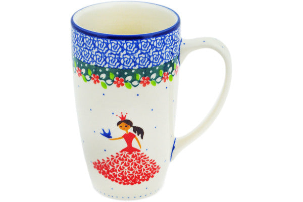 Polish Pottery Latte Mug Bird Princess