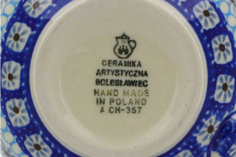 Polish Pottery 12oz Bubble Mug Blue Ice