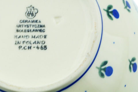Polish Pottery 7½-inch Batter Bowl Blue Buds