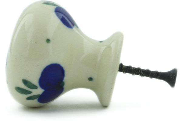 Polish Pottery Drawer knob 1-3/8 inch Wild Blueberry