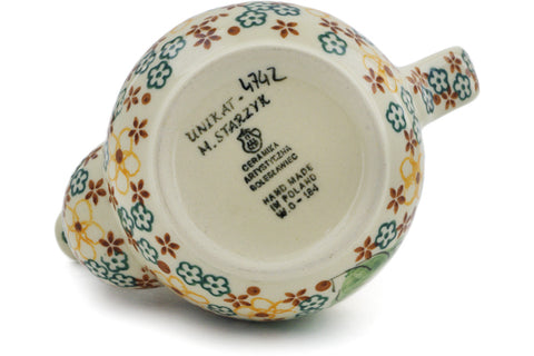 Polish Pottery 13 oz Tea or Coffee Pot Country Sunflower UNIKAT