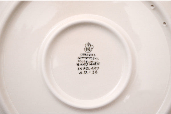 Polish Pottery 10½-inch Dinner Plate Geometric Contrast