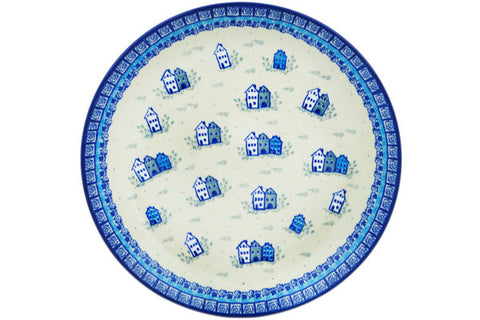 Polish Pottery 10½-inch Dinner Plate Arctic Village UNIKAT