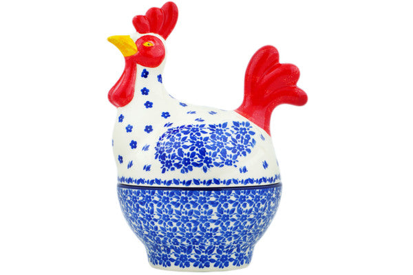 Polish Pottery chicken Choppy Waters