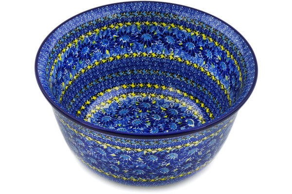 Pottery 8.5 Dia 5 Tall Blue Mixing Bowl No Markings 