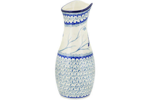 Polish Pottery 5 Cup Carafe Waiting Birds UNIKAT